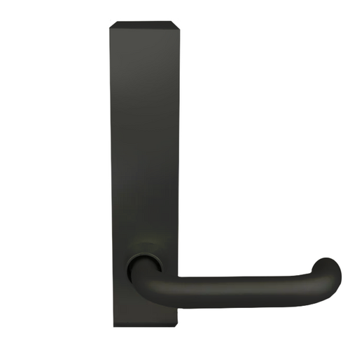 FCBP L3610-M2-BL Lever Trim for 3690 CVR Concealed Vertical Rod, LHR, Passage, Black Anodized
