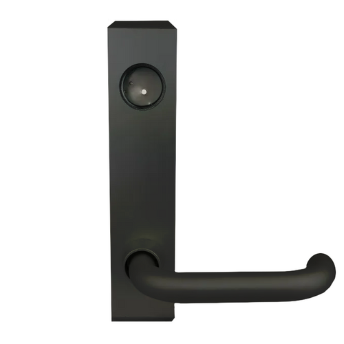 FCBP L3713-M1-BL Lever Trim for 3790 Rim Latch, LHR, Night Latch, Schlage C Keyway, Black Aluminum