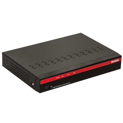 Bolide BN-NVR/4NX/NDAA 4-Channel 4K H.265 NVR with PoE, 4K Output, HDMI, 12TB Max, NDAA Compliant