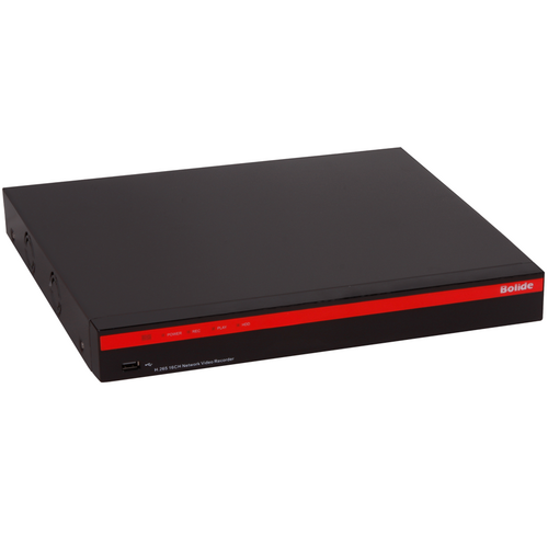 Bolide BN-NVR/16NX-S/NDAA 16-Channel 4K NVR with 16-Port PoE, 24TB Max, NDAA Compliant, iPac AI Enabled