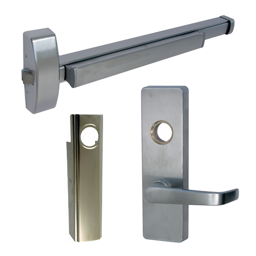 PHI 2103-CD-4903A-LHR-630-36 Rim Exit Device, Nightlatch Lever x Escutcheon Trim, Left Hand, 36in, Grade 1