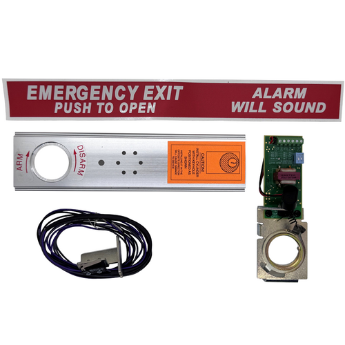 Falcon Lock 25-EAK-3FT-US26D Exit Alarm Kit, Less Cylinder, 3ft for 25 Series, Satin Chrome 626/US26D