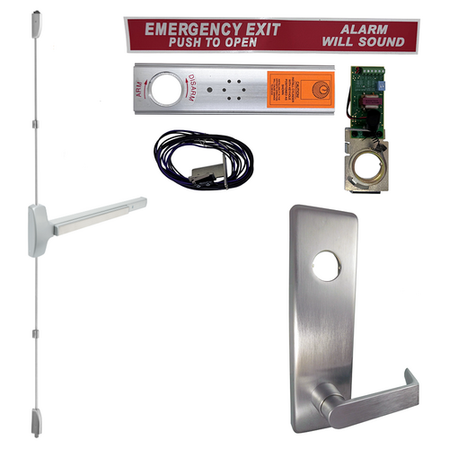 Falcon Lock EA-25V-L-DAN-US26D-36X96-RHR SVR Exit Device Alarm Kit, Dane Lever Trim 510L, 36