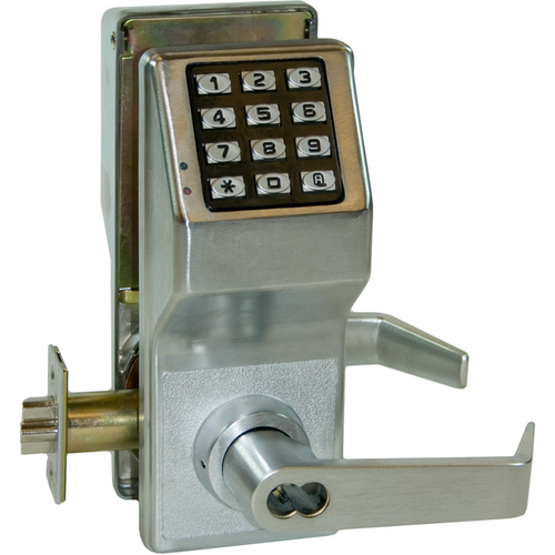 Alarm Lock DL2700IC/26D-M Trilogy T2 Keypad Lock, Medeco LFIC Prep, 100 Users, Satin Chrome
