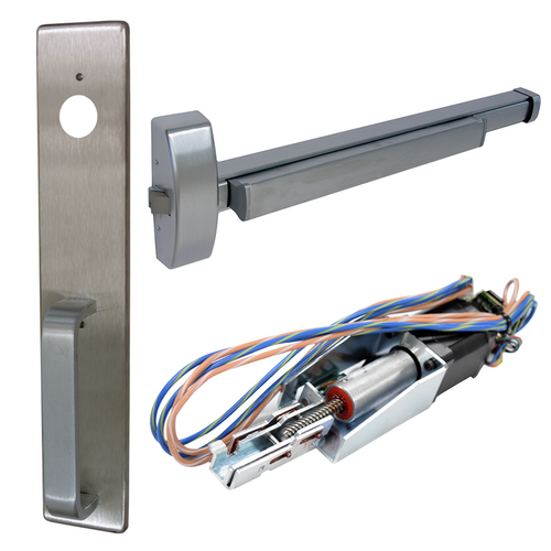 PHI MLR-2103-1703A-630-48 KIT - Electric Rim Exit Device, Motorized Latch, Nightlatch Trim, 48in, Grade 1