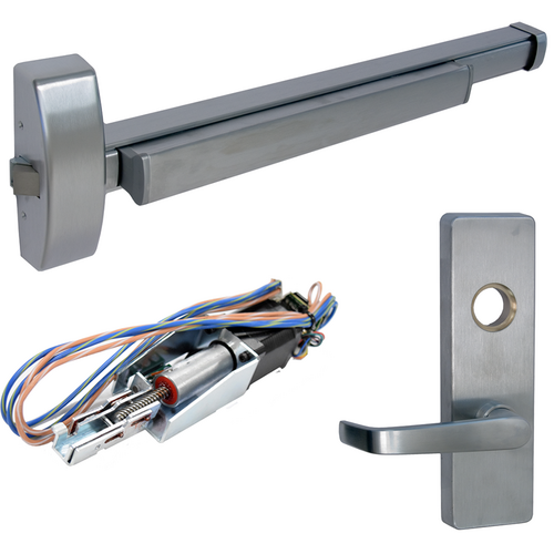 PHI MLR-2108-V4908A-LHR-630-48 KIT - Electric Rim Exit Device, Motorized Latch, Vandal Resistant, Left Hand