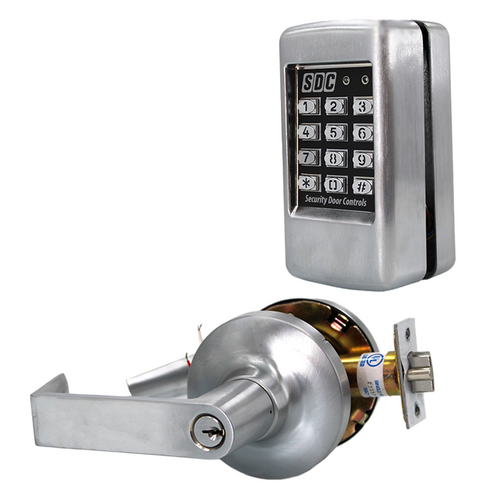 Security Door Controls E75-K-Q-E1-Q Entry Check Standalone Electronic Keypad Lock with Clutched Eclipse Lever