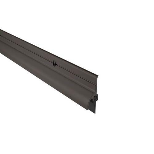 Pemko 3452DV 72IN Vinyl Surface Door Sweep w/ Rain Drip, Overall Height 1-1/2in, 72in Dark Bronze
