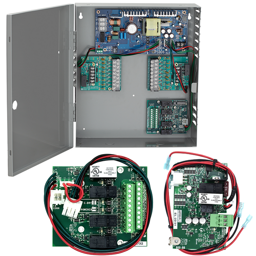 Von Duprin PS906-4R-BB 6A Power Supply Relay Board, Battery Backup, 12/24VDC Selectable
