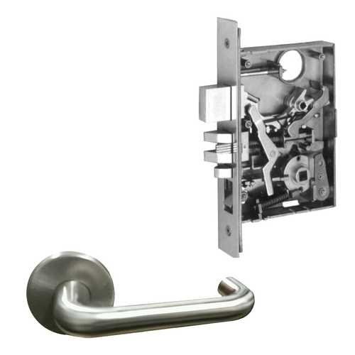 Marks Hardware 5RS82FW/32D Dormitory Mortise Lock with Plaza Lever, 2-3/4in Backset, Grade 1, Stainless Steel