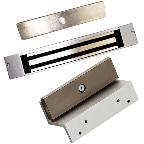Dortronics TJ1107 KIT - 2in Profile 600lbs Single Door Mag Lock 12/24VDC, Weather Resistant