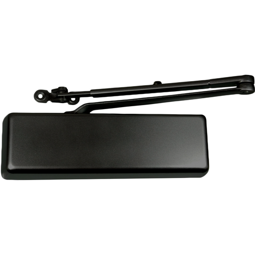 LCN 4040XPRWPAMTBLK Super Smoothee Heavy Duty Adjustable Door Closer, Matte Black Finish