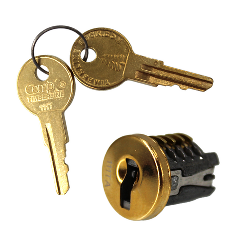 Compx C500LP-KD-3 Timberline Lock Plug Polished Brass