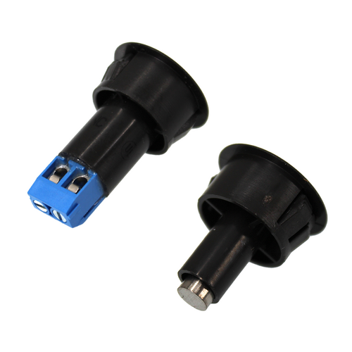 GRI 8585-T-B 3/4in Recessed Magnetic Contact Switch Set, 1/2in Gap, Open Loop, Brown