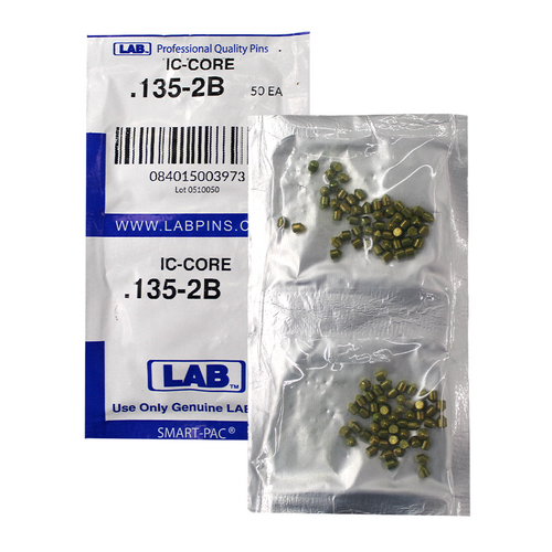 LAB BEST B2 2B Universal SFIC Bottom Pins, .135 Size, Color-Coded Nickel Silver, 100 Pack