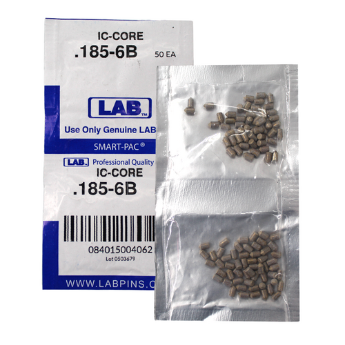 LAB BEST B6 6B Universal SFIC Bottom Pins, Size .185, Nickel Silver, Smart Pac 100 Pins