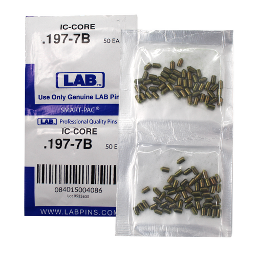 LAB BEST B7 7B Universal SFIC Bottom Pins, .197 Size, Nickel Silver, Smart Pac 100 Pins