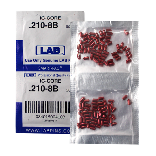 LAB BEST B8 8B Universal SFIC Bottom Pins, .210 Size, Nickel Silver, Smart Pac 100 Pins