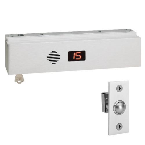 Security Door Controls 1511S-ND-K-V-D 1650lb EM Lock, Single Door Delayed Egress, 15 Sec Delay, UL Listed, Satin Aluminum