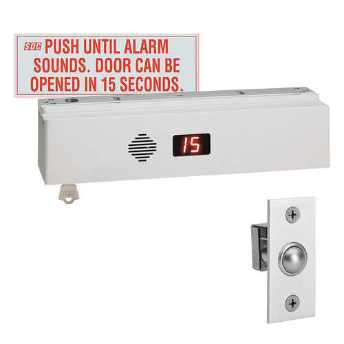 Security Door Controls 1511S-BC-K-V-D-B 1650lbs EM Lock, Single Door Delayed Egress, Keyswitch Reset, UL Listed