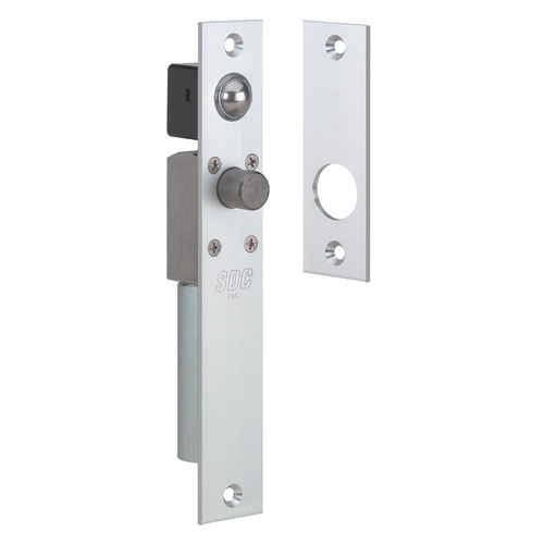 Security Door Controls 1490AI-V Electric Bolt Lock, Narrow Right Angle, Fail-Safe, 12/24VDC, Satin Aluminum