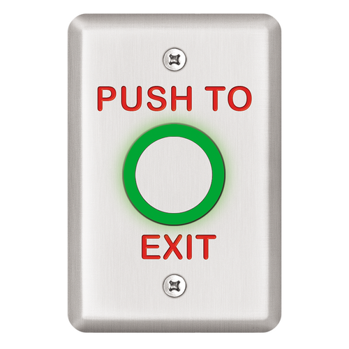 Security Door Controls 463-U Capacitive Touch Exit Switch, Vandal Resistant, Bi-Color, 12/24VAC/DC