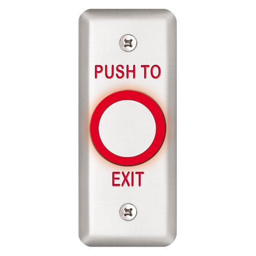 Security Door Controls 463N-U Narrow Capacitive Touch Exit Switch, Vandal Resistant, Bi-Color Illumination