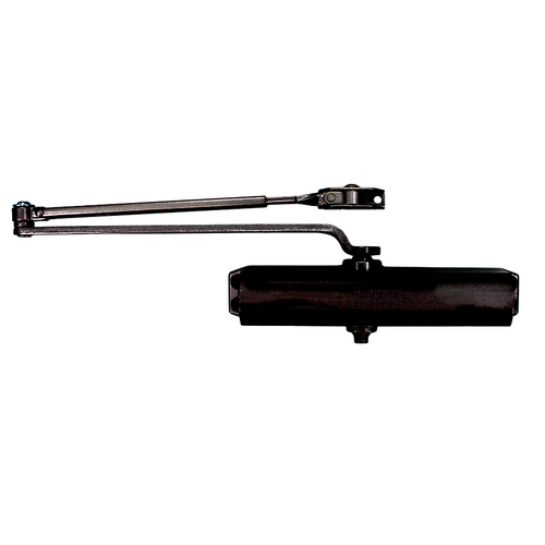 Arrow Lock DCN325-693 Surface Door Closer, Less Cover, Adjustable Spring, Grade 1, Black Powder Coat