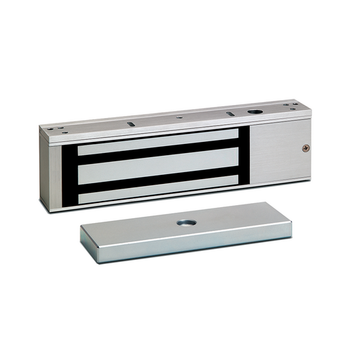 Security Door Controls E1200 Value Single Magnetic Lock, 1200lbs, Door Status, LED Indicator, 12/24VDC