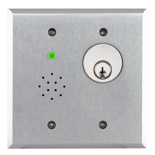 Security Door Controls EA-708-V Door Prop Alarm, Double Gang, Mortise Key Cylinder Reset/Bypass Prep