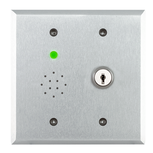 Security Door Controls EA-728-V Double Gang Door Prop Alarm, Keylock Reset/Bypass, 628/US28 Satin Aluminum