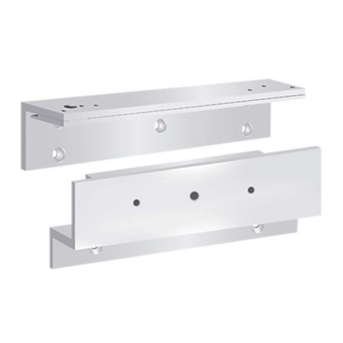 Security Door Controls E12Z-V Top Jamb Z Bracket Mounting Kit for E1200 Maglock, 628/US28 Satin Aluminum