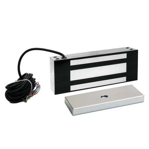 Security Door Controls E6200 Industrial Magnetic Lock, 1200lbs, Weatherized, Tamper Resistant, 12/24VDC