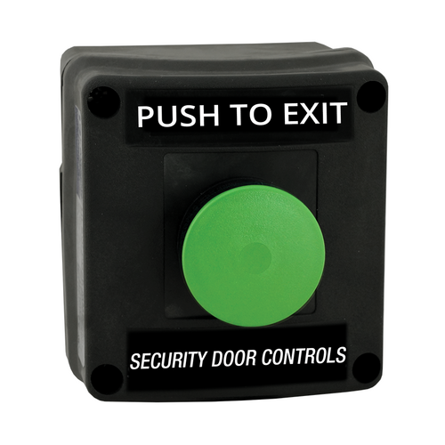 Security Door Controls EP499 Green Momentary Exit Mushroom Switch, Explosion Proof, SPDT