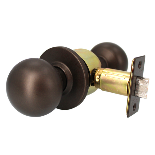 Arrow Lock RK01BD613E-2 3/4 BS Passage Ball Knob, 2-3/4in Backset, Grade 2, 613E/US10BE Oil Rubbed Bronze