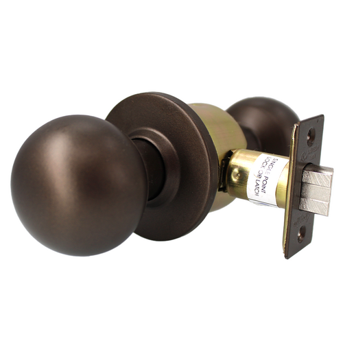 Arrow Lock RK01BD613E-2 3/8 BS Passage Ball Knob, 2-3/8in Backset, Grade 2, 613E/US10BE Oil Rubbed Bronze