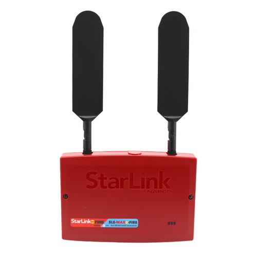 Napco Security SLE-MAX2-FIRE StarLink Max2 Fire Communicator, Dual Path Cellular/IP, Red Enclosure
