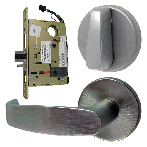 Sargent LC-RX-8271-LNL-26D 12/24VDC Electrified Mortise Lock, LNL - LN Rose x L Lever, Fail Safe/Secure, Dual Voltage