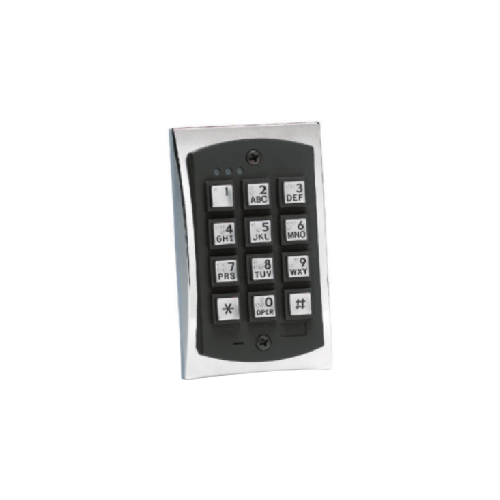 IEI 2000EM 500 User Indoor/outdoor Keypad, Single Gang, Flush Mount, Metal Trim, Led Relay Status, Keypad Programmable, Ul 294