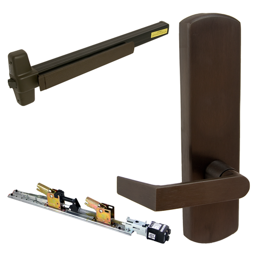 Von Duprin QELA-99L-DT-710-36-LHR 06 QEL Rim Exit Device with 996L-DT-06 Dummy Lever Trim, 36in, Grade 1, Dark Bronze