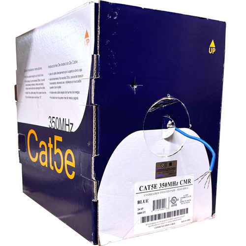 Remee CAT5E-350-RISER-1000-BLUE-ISO Cat5e 350MHz 4 Pair 24AWG Unshielded Riser Jacket Blue 1000ft Box