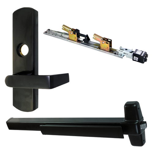 Von Duprin QELA-98L-711-48-RHR 06 QEL Rim Exit Device, 996L-06 Lever Trim, RHR, 48in, Grade 1, Flat Black