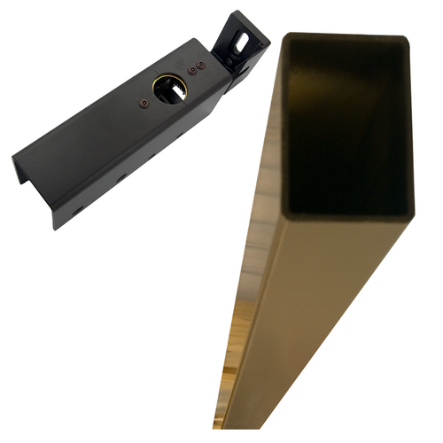 Von Duprin KR4954-695-7FT-6IN KIT - Removable Steel Mullion, 7ft 6in, Prepped for Two 299 Strikes, Dark Bronze
