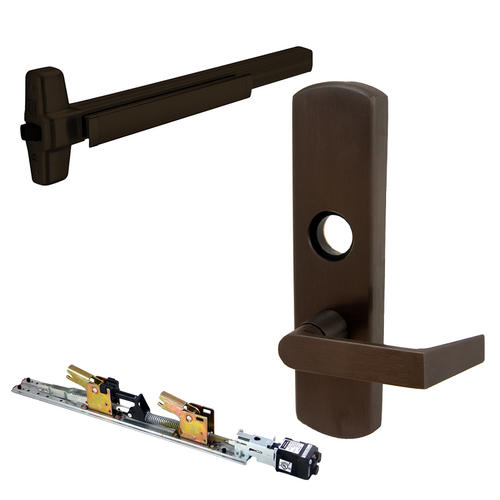 Von Duprin QELA-98L-710-48-RHR 06 QEL Rim Exit Device, 996L-06 Lever Trim, RHR, 48in, Grade 1, Dark Bronze
