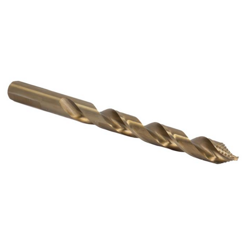Drill America GSC15/32 15/32in Cobalt Stepped Point Drill Bit, 135 Split Tip, 3-Flat Shank