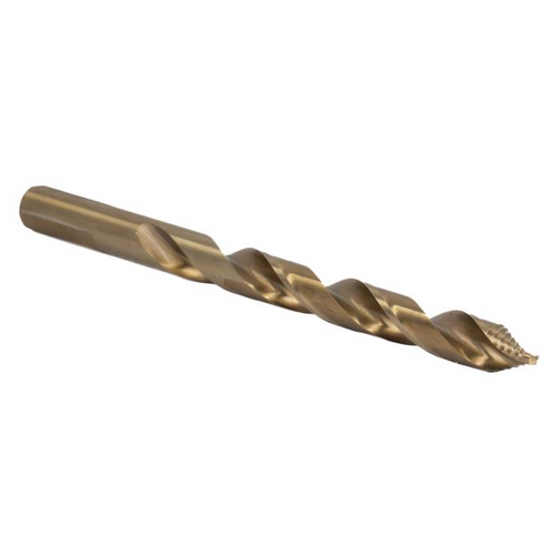 Drill America GSC25/64 25/64in Cobalt Stepped Point Drill Bit, 135 Split Tip, 3-Flat Shank