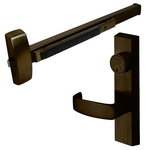 Sargent LC-8813F-ETL-10BE LHR 8800 Series Rim Exit Device, Classroom Lever Trim, Keyed, Grade 1, LHR
