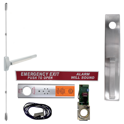 Falcon Lock EA-25V-NL-US26D-36X96 SVR Exit Alarm Device, Nightlatch Pull Trim 512NL, 36