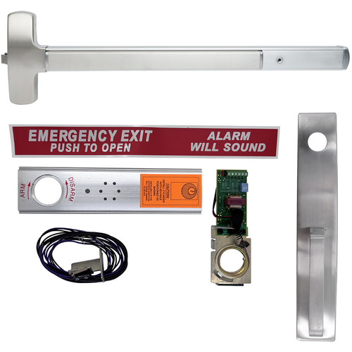 Falcon Lock EA-F25R-NL-US26D-36 KIT - Fire Rated Rim Exit Device, Nightlatch Pull Trim 512NL, 36in, Satin Chrome