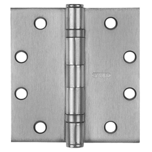 Best FBB191 4.5 X 4.5 US26D 5-Knuckle Full Mortise Hinge, Non-Ferrous Brass, 4.5in x 4.5in, Satin Chrome